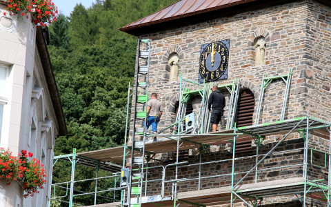 Im Sommer 2014 wurden die umfangreichen Sanierungsmaßnahmen am Turm des Plettenberger Wahrzeichens abgeschlossen